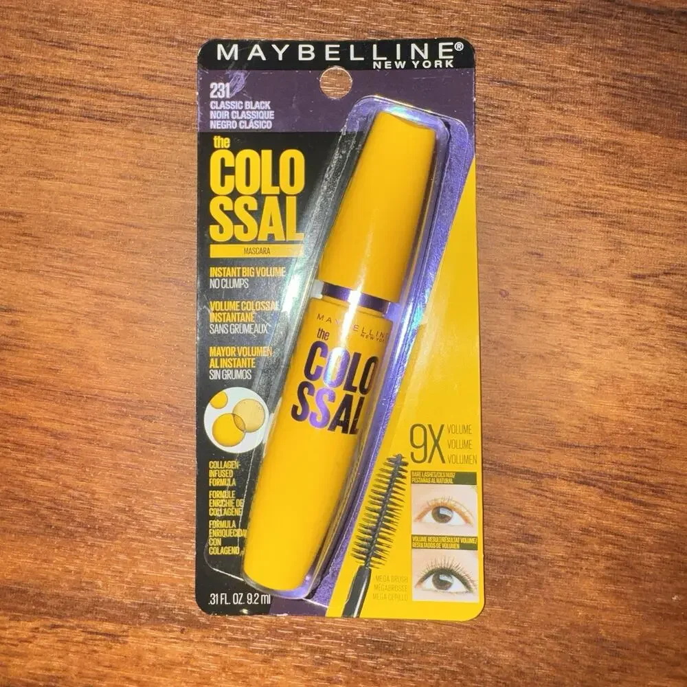 Maybelline The Colossal Mascara 231 Classic Black Washable 0.31 oz NEW SEALED